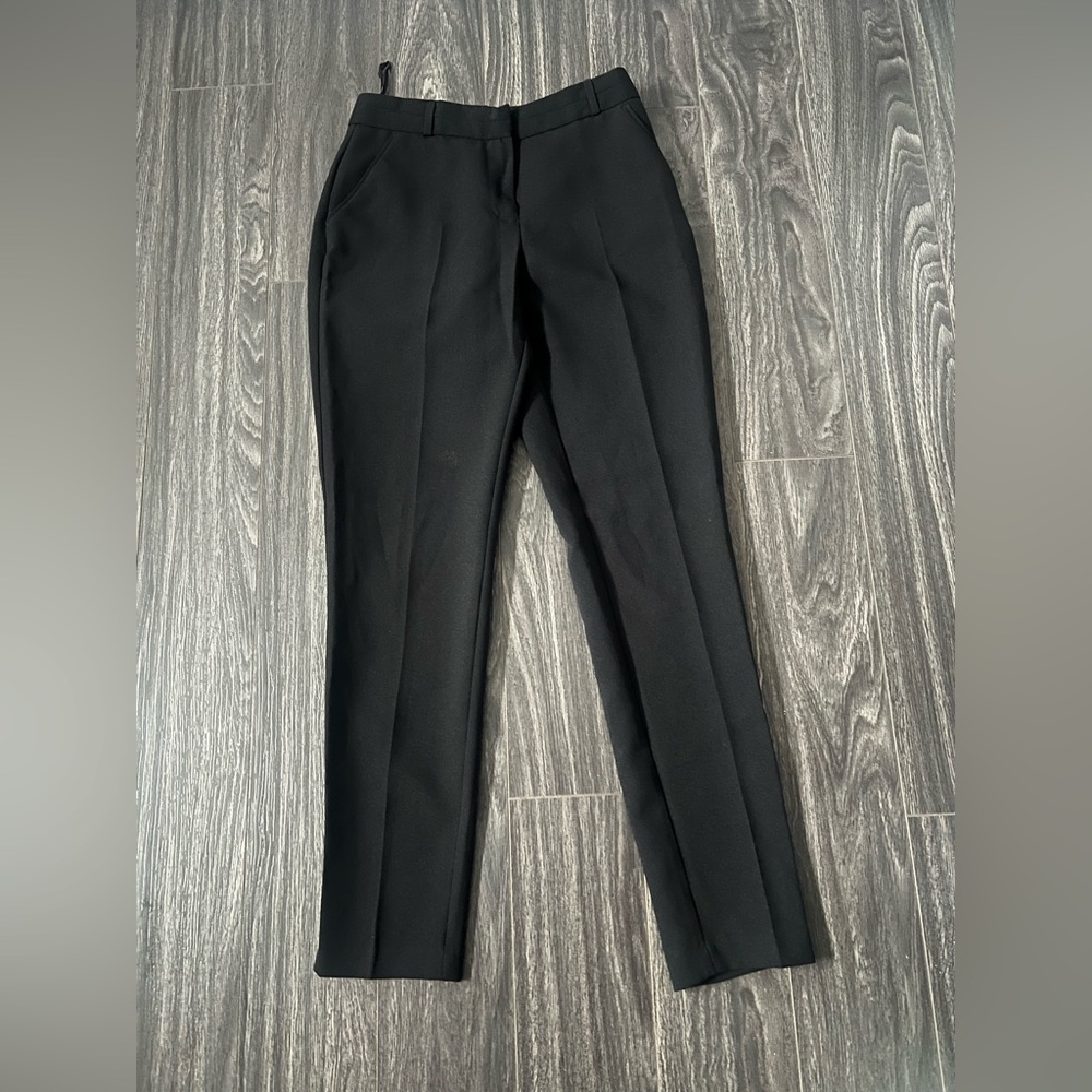 Women's Black Crop High Waist Slim Fit Pants | Women’s Size 2 | Workwear Essent